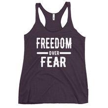 Cargar imagen en el visor de la galería, Freedom over Fear Women's Racerback Tank