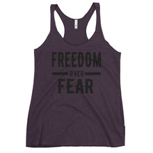 Cargar imagen en el visor de la galería, Freedom over Fear Women's Racerback Tank