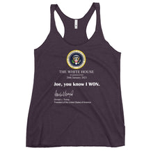 Charger l'image dans la galerie, Joe you know I won Women's Racerback Tank