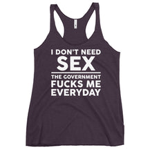Cargar imagen en el visor de la galería, Government F**ks Me Everyday Women's Racerback Tank