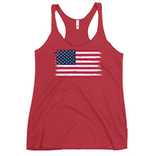 Load image into Gallery viewer, Weathered Flag Women's Racerback Tank