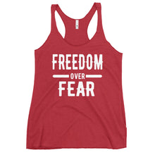Cargar imagen en el visor de la galería, Freedom over Fear Women's Racerback Tank