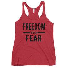 Cargar imagen en el visor de la galería, Freedom over Fear Women's Racerback Tank