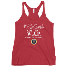 Cargar imagen en el visor de la galería, WAP Special Edition white lettering Women's Racerback Tank