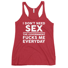 Cargar imagen en el visor de la galería, Government F**ks Me Everyday Women's Racerback Tank