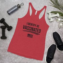 Cargar imagen en el visor de la galería, I identify as Vaccinated Women's Racerback Tank