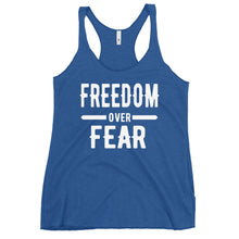 Cargar imagen en el visor de la galería, Freedom over Fear Women's Racerback Tank