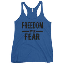 Cargar imagen en el visor de la galería, Freedom over Fear Women's Racerback Tank