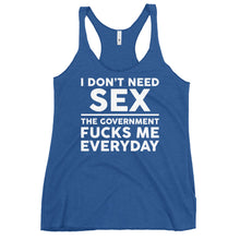 Cargar imagen en el visor de la galería, Government F**ks Me Everyday Women's Racerback Tank