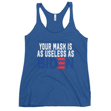 Cargar imagen en el visor de la galería, MASK useless as BIDEN Women's Racerback Tank