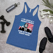 Cargar imagen en el visor de la galería, Mean Tweets and and Cheap Gas Women's Racerback Tank