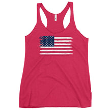 Load image into Gallery viewer, Weathered Flag Women's Racerback Tank