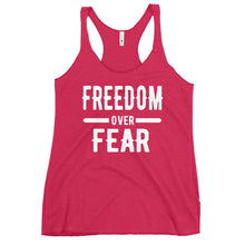 Cargar imagen en el visor de la galería, Freedom over Fear Women's Racerback Tank