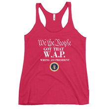 Cargar imagen en el visor de la galería, WAP Special Edition white lettering Women's Racerback Tank