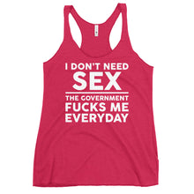 Cargar imagen en el visor de la galería, Government F**ks Me Everyday Women's Racerback Tank