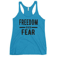 Cargar imagen en el visor de la galería, Freedom over Fear Women's Racerback Tank