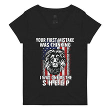 Cargar imagen en el visor de la galería, NOT A SHEEP Women’s recycled v-neck t-shirt