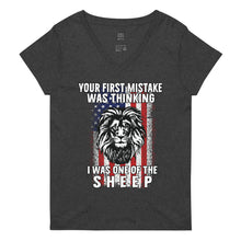 Cargar imagen en el visor de la galería, NOT A SHEEP Women’s recycled v-neck t-shirt