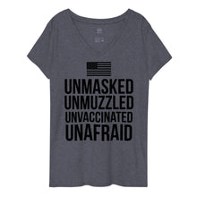 Cargar imagen en el visor de la galería, UnAfraid! Women’s recycled v-neck t-shirt