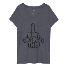 Charger l'image dans la galerie, VACCINATE THIS Women’s recycled v-neck t-shirt