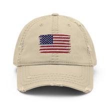 Load image into Gallery viewer, American Flag Distressed Dad Hat

