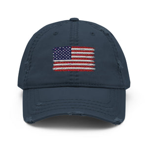 American Flag Distressed Dad Hat