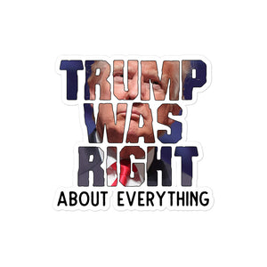 Trump was right about everything Bubble-free stickers