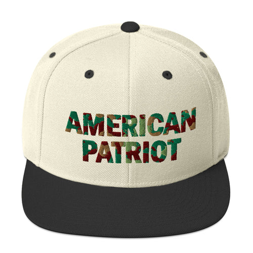 American Patriot (Camo) Snapback Hat - Real Tina 40