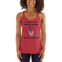 Load image into Gallery viewer, Trump 2020 FOH Finger Racerback Tank - Real Tina 40
