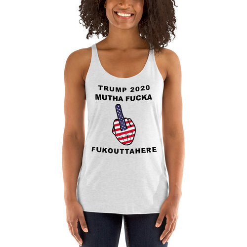 Trump 2020 FOH Finger Racerback Tank - Real Tina 40