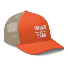 Cargar imagen en el visor de la galería, Freedom over Fear Trucker Cap
