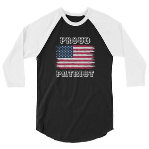 Proud Patriot 3/4 sleeve raglan shirt