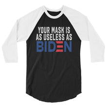 Cargar imagen en el visor de la galería, MASK useless as BIDEN 3/4 sleeve raglan shirt

