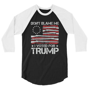 Voted for Trump 3/4 sleeve raglan shirt