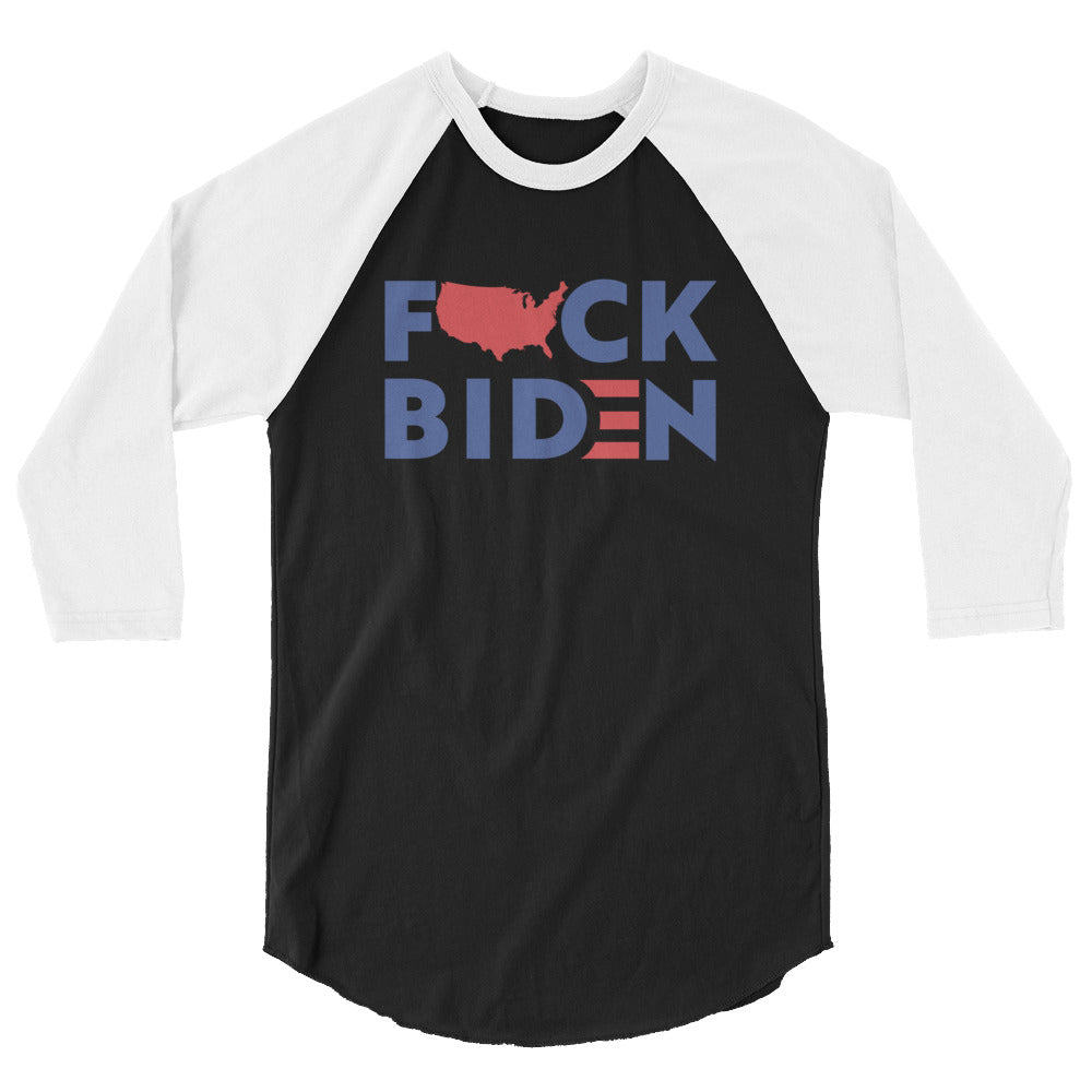 F*CK BIDEN 3/4 sleeve raglan shirt