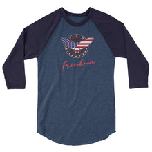 Load image into Gallery viewer, Freedom 3/4 sleeve raglan shirt
