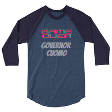 Load image into Gallery viewer, Game Over Cuomo 3/4 sleeve raglan shirt

