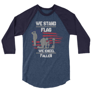 We Stand For The Flag 3/4 sleeve raglan shirt