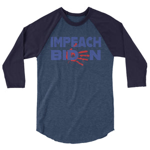 IMPEACH BIDEN 3/4 sleeve raglan shirt
