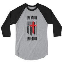 Load image into Gallery viewer, One Nation 3/4 sleeve raglan shirt
