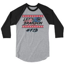 Cargar imagen en el visor de la galería, Let’s go Brandon FJB 3/4 sleeve raglan shirt
