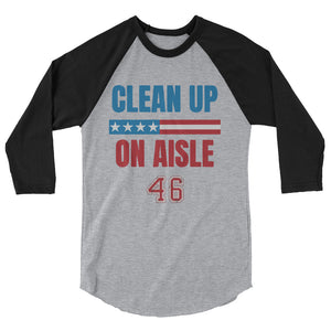 Clean Up aisle 46 3/4 sleeve raglan shirt