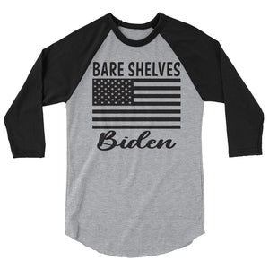 Bare shelves Biden 3/4 sleeve raglan shirt