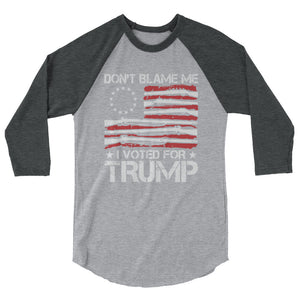 Voted for Trump 3/4 sleeve raglan shirt