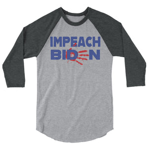 IMPEACH BIDEN 3/4 sleeve raglan shirt