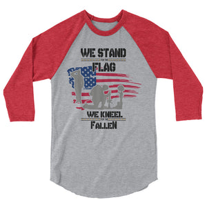 We Stand For The Flag 3/4 sleeve raglan shirt