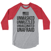 Load image into Gallery viewer, UnAfraid! 3/4 sleeve raglan shirt
