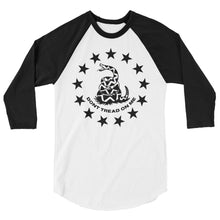 Load image into Gallery viewer, Don’t Tread On Me 3/4 sleeve raglan shirt
