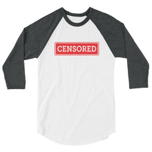 Load image into Gallery viewer, Censored 3/4 sleeve raglan shirt
