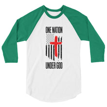 Load image into Gallery viewer, One Nation 3/4 sleeve raglan shirt
